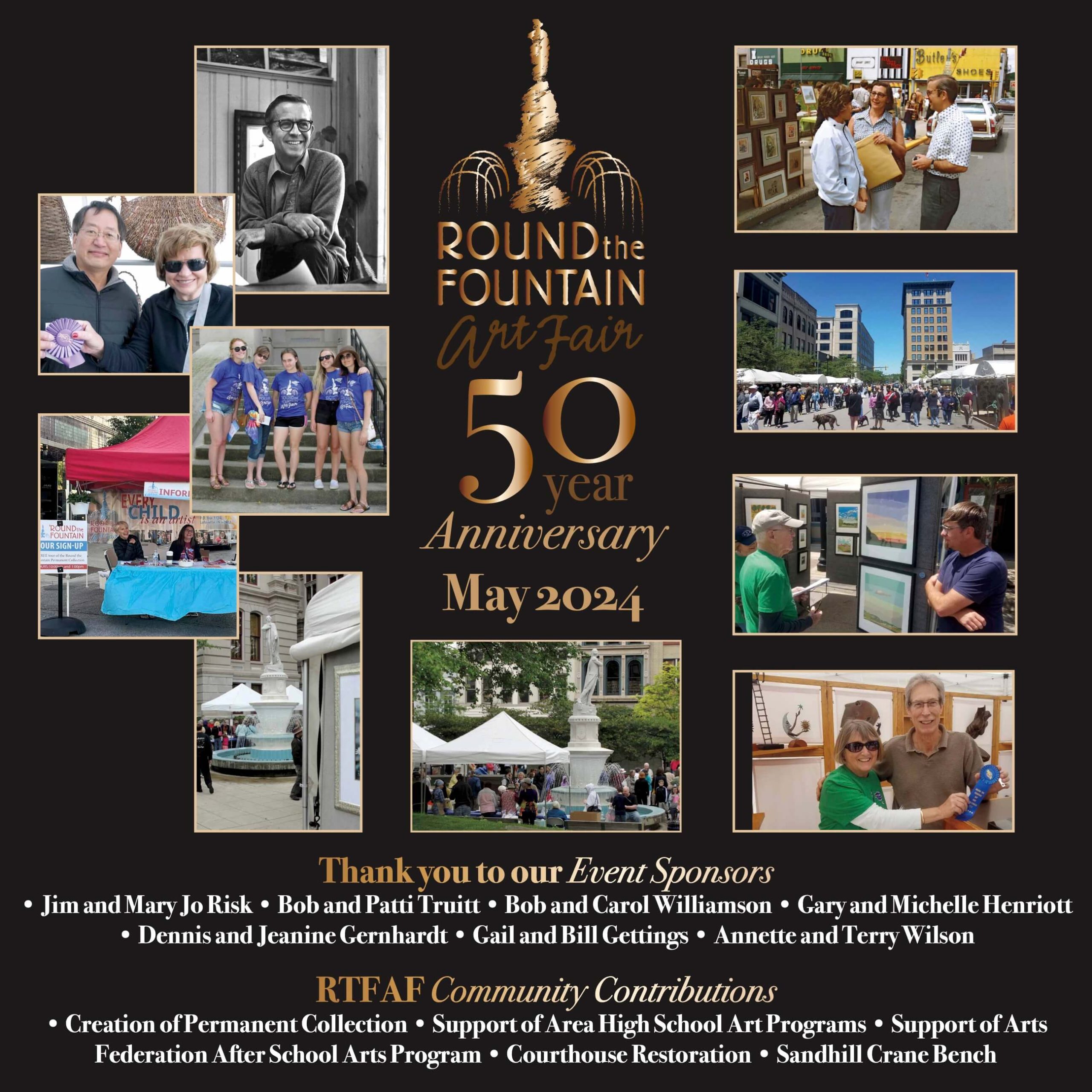 Round the Fountain 50th anniversary poster